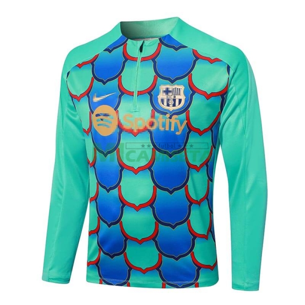 Sudadera de Entrenamiento Barcelona 2024/2025 Verde/Azul