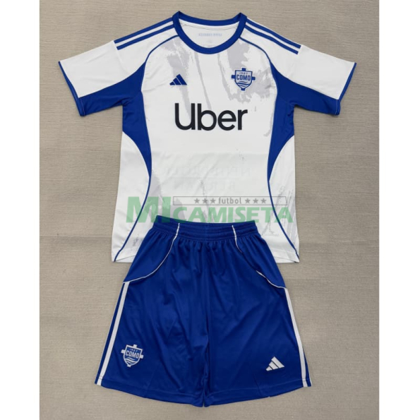Camiseta Como 1907 Segunda Equipación 2025/2026 Blanco/Azul