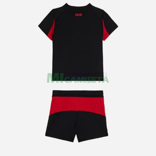 Camiseta AC Milan Primera Equipación 2025/2026 Rojo/Negro Niño Kit