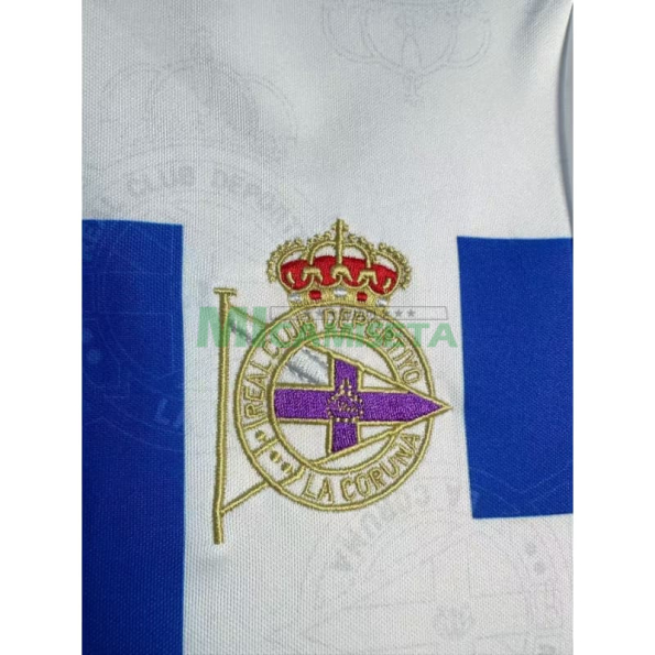Camiseta Deportivo de La Coruña Primera Equipación Retro 1994/95 Blanco/Azul