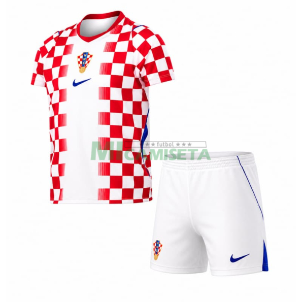Camiseta Croacia Primera Equipación Mundial 2026 Rojo/Blanco Niño Kit