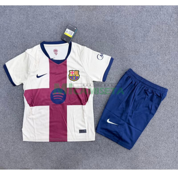 Camiseta Barcelona Cuarta Equipación 2026/2027 Beige Niño Kit