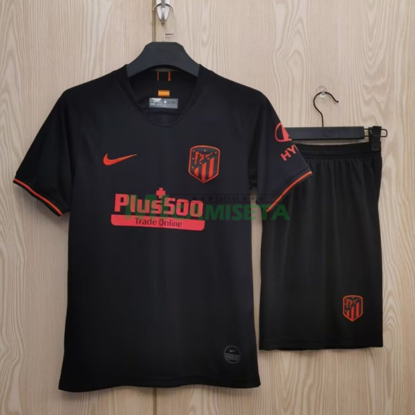 Camiseta Atlético de Madrid Segunda Equipación Retro 2019/20 Negro