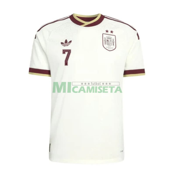 Camiseta OHH FERRAN 7 España Segunda Equipación Mundial 2026 Blanco 2 Estrellas