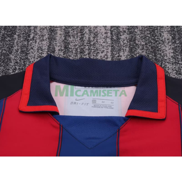 Camiseta Barcelona Primera Equipación Retro 2003/04 Rojo/Azul Niño Kit