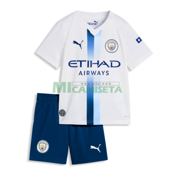 Camiseta Manchester City Tercera Equipación 2026/2027 Blanco Niño Kit