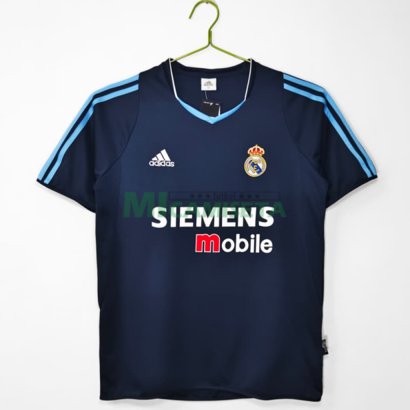 Camiseta Real Madrid Segunda Equipación Retro 2003/04 Azul Marino