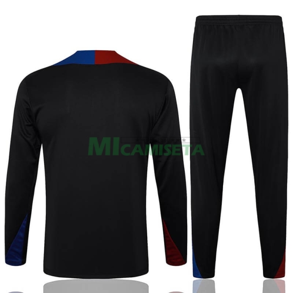 Sudadera De Entrenamiento Barcelona 2024/2025 Niño Kit Negro/Rojo/Azul