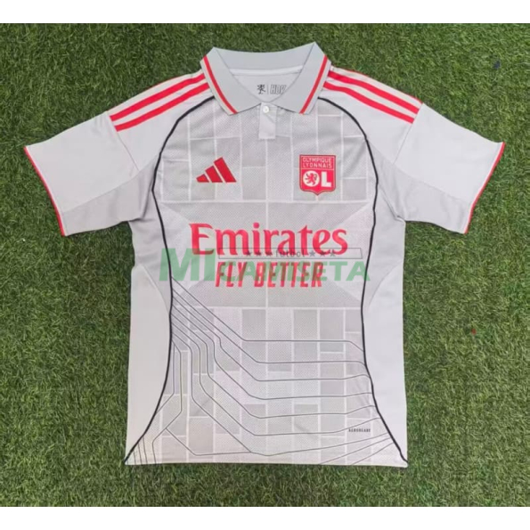Camiseta Olympique De Lyon Tercera Equipación 2025/2026 Gris