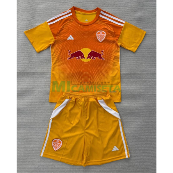 Camiseta de Portero Leeds United 2025/2026 Naranja Niño Kit