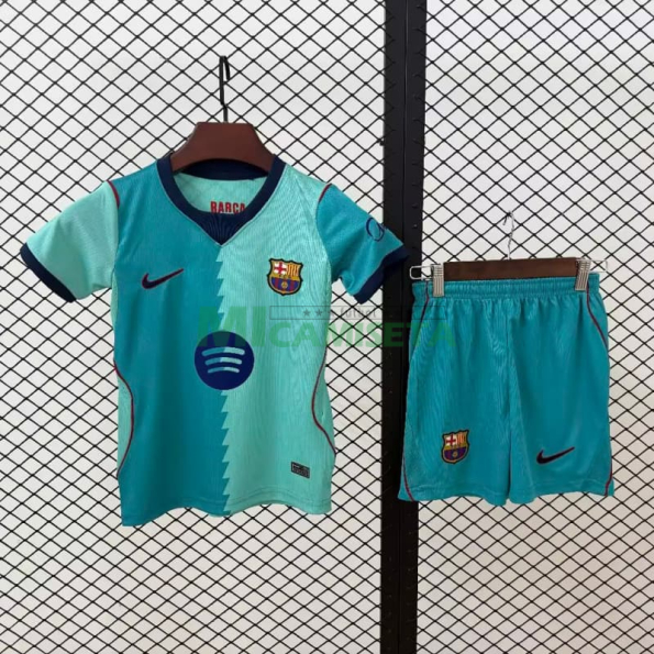 Camiseta Barcelona Tercera Equipación 2026/2027 Verde Niño Kit
