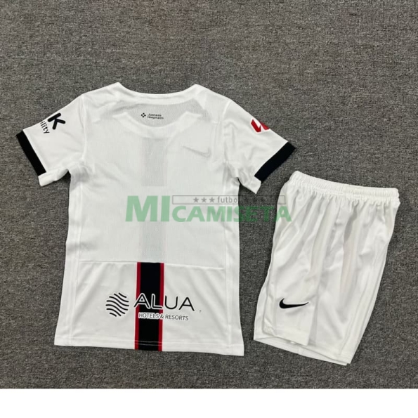 Camiseta RCD Mallorca Segunda Equipación 2025/2026 Blanco Niño Kit con Parche La Liga