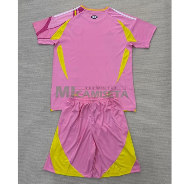Camiseta Escocia Segunda Equipación la EURO Femenina 2025 Niño Kit Rosa