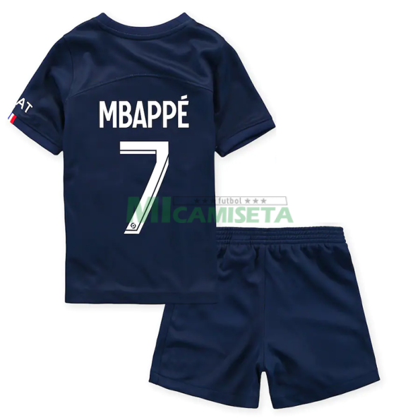 Camiseta Mbappé 7 PSG Primera Equipación 2022/2023 Niño Kit