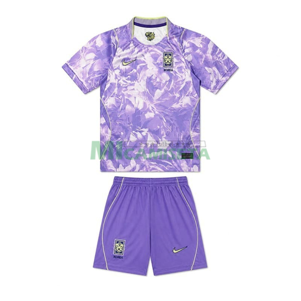 Camiseta Corea del Sur Segunda Equipación Mundial 2026 Morado Claro Niño Kit