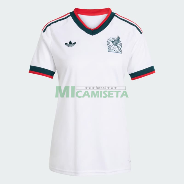 Camiseta México Segunda Equipación Mundial 2026 Blanco Mujer