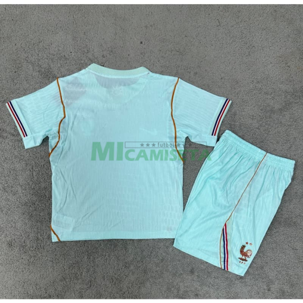 Camiseta Francia Segunda Equipación Mundial 2026 Verde Menta Niño Kit