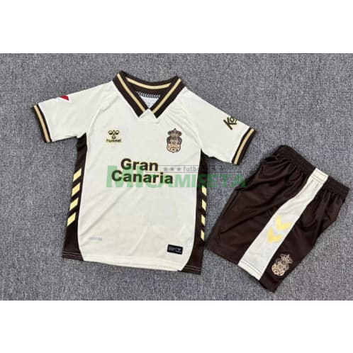 Camiseta Las Palmas Tercera Equipación 2025/2026 Beige Niño Kit con Parche La Liga