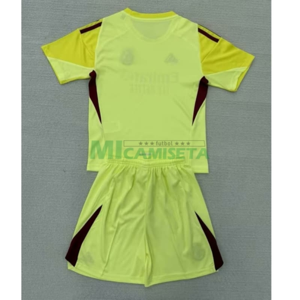 Camiseta de Portero Real Madrid 2025/2026 Amarillo Niño Kit