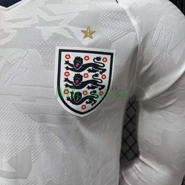 Camiseta Inglaterra Primera Equipación Mundial 2026 ML Blanco (EDICIÓN JUGADOR)