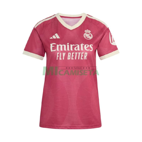 Camiseta Real Madrid Tercera Equipación 2026/2027 Rosa Mujer con Parche HP