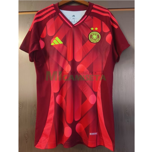 Camiseta Alemania Segunda Equipación la EURO Femenina 2025 Mujer Rojo