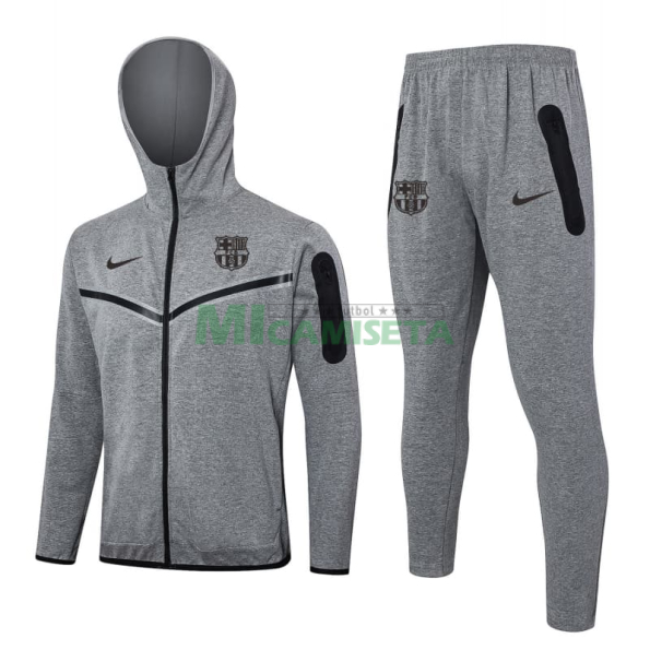 Chandal con Capucha Barcelona 2024/2025 Gris