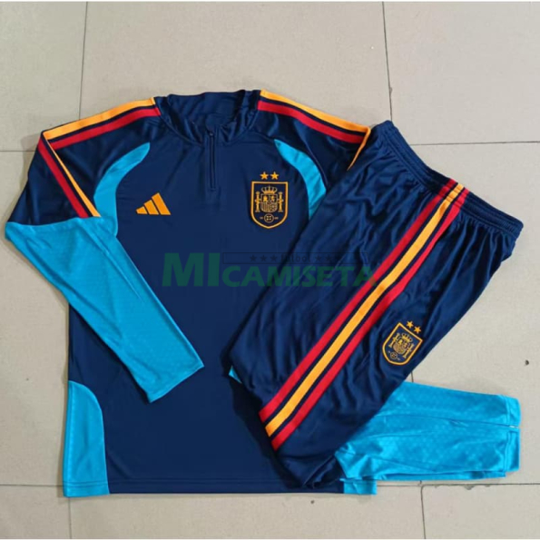 Sudadera De Entrenamiento España 2026 Kit Azul Marino 2 Estrellas
