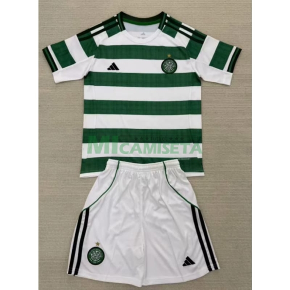 Camiseta Celtic Primera Equipación 2025/2026 Verde/Blanco Niño Kit