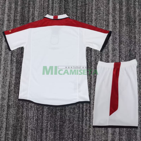 Camiseta Inglaterra Primera Equipación Retro 2004 Blanco Niño Kit
