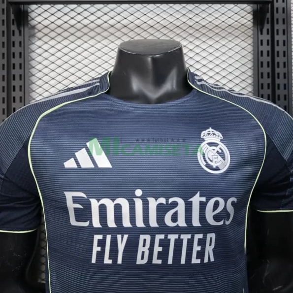 Camiseta Real Madrid Segunda Equipación 2025/2026 Azul Marino (EDICIÓN JUGADOR)
