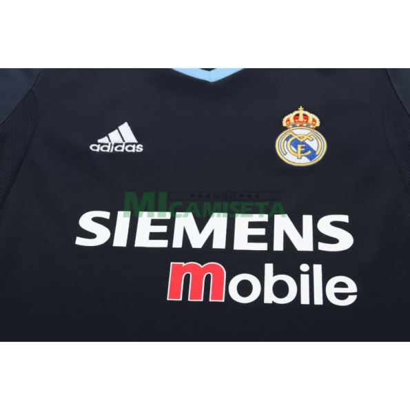 Camiseta Real Madrid Segunda Equipación Retro 2003/04 Negro Niño Kit