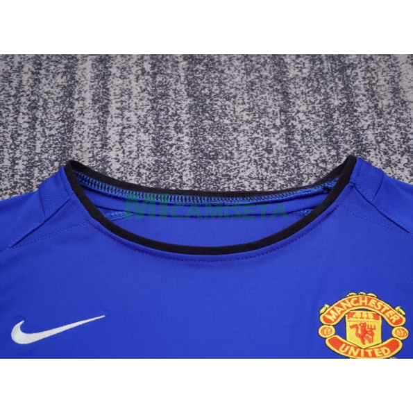 Camiseta Manchester United Tercera Equipación Retro 2002/03 Azul Niño Kit
