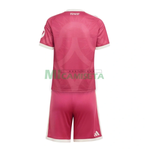 Camiseta Real Madrid Tercera Equipación 2026/2027 Rosa Niño Kit con Parche HP