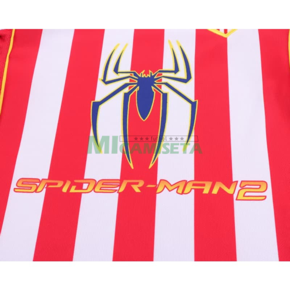 Camiseta Atlético de Madrid Primera Equipación Retro 2004/05 ML Rojo/Blanco Niño Kit