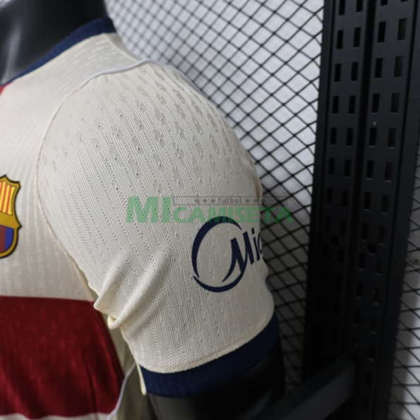Camiseta Barcelona 2026/2027 Beige/Rojo (EDICIÓN JUGADOR)