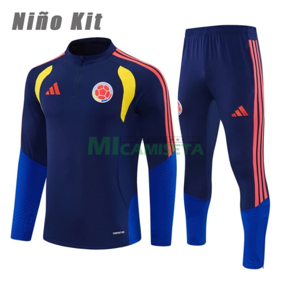 Sudadera de Entrenamiento Colombia 2026 Niño Kit Azul Marino