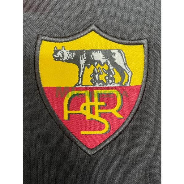 Camiseta AS Roma Tercera Equipación Retro 1998/99 Negro/Naranja/Gris