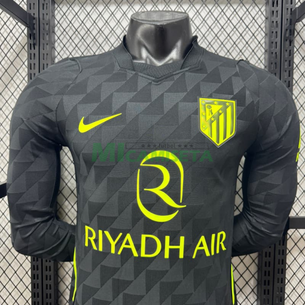Camiseta Atlético de Madrid Segunda Equipación 2026/2027 ML Negro (EDICIÓN JUGADOR)