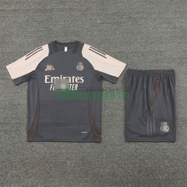 Camiseta de Entrenamiento Real Madrid 2024/2025 Kit Gris Oscuro/Caqui