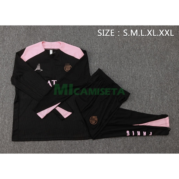 Sudadera de Entrenamiento PSG 2024/2025 Kit Negro/Rosa