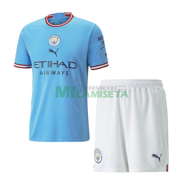 Camiseta Haaland 9 Manchester City Primera Equipación 2022/2023 Niño Kit