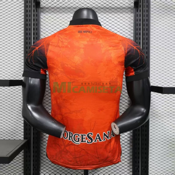 Camiseta Napoli 2025/2026 Edición Especial de Halloween Naranja (EDICIÓN JUGADOR)