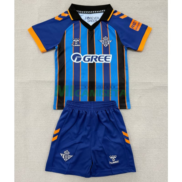 Camiseta de Portero Real Betis 2025/2026 Niño Kit Azul/Dorado