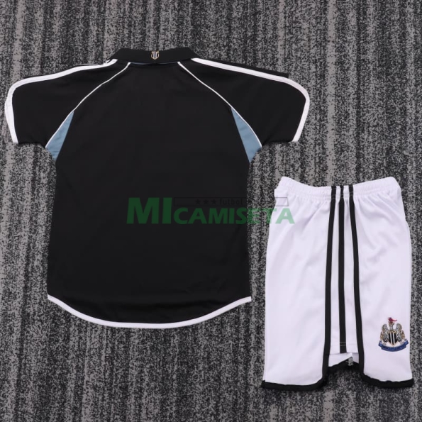 Camiseta Newcastle United Segunda Equipación Retro 2000/01 Negro Niño Kit