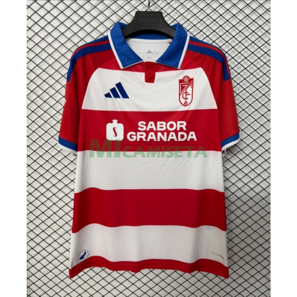 Camiseta Granada Primera Equipación 2026/2027 Rojo/Blanco con Parche La Liga
