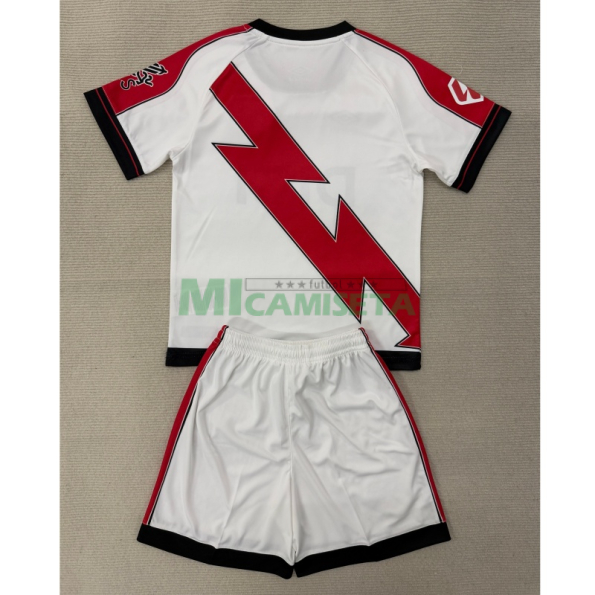 Camiseta Rayo Vallecano Primera Equipación 2025/2026 Blanco/Rojo  con Parche La Liga