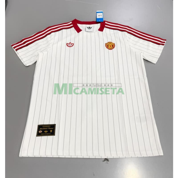 Camiseta Manchester United Terrace Icons Retro 2025/26 Blanco/Rojo