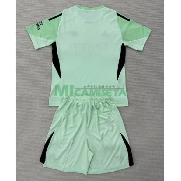 Camiseta de Portero Arsenal 2025/2026 Verde Claro/Negro Niño Kit