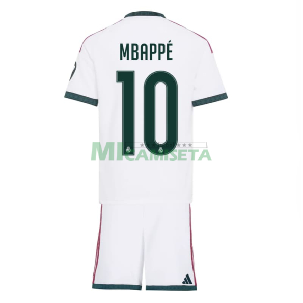 Camiseta MBAPPÉ 10 Real Madrid Primera Equipación 2026/2027 Blanco Niño Kit con Parche HP